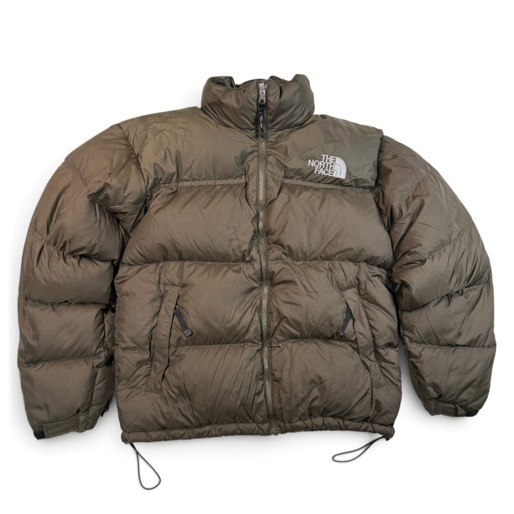 The North Face Nuptse 700 Down Puffer Jacket Mens Medium Olive Brown A187